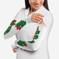 Hawaiian Taro Leaves-Hibiscus and Plumeria Arm Sleeves Polynesian Art-Kakau Tattoo White LT03 - Polynesian Pride