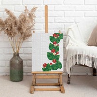 Hawaiian Taro Leaves-Hibiscus and Plumeria Canvas Wall Art Polynesian Art-Kakau Tattoo White LT03 - Polynesian Pride