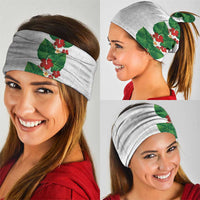 Hawaiian Taro Leaves-Hibiscus and Plumeria Neck Gaiter Polynesian Art-Kakau Tattoo White LT03 - Polynesian Pride