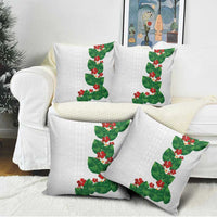 Hawaiian Taro Leaves-Hibiscus and Plumeria Pillow Cover Polynesian Art-Kakau Tattoo White LT03 - Polynesian Pride