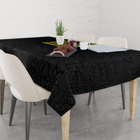 Philippines Polynesian Jasmine Pattern Tablecloth With Barong Tagalog Black Style