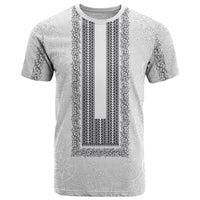 Philippines Polynesian Jasmine Pattern T Shirt With Barong Tagalog White Style