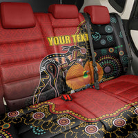 Personalised Papua New Guinea and Australia Together Back Car Seat Cover Bird-of-paradise and Kangaroo with Aboriginal Pattern LT03 - Polynesian Pride