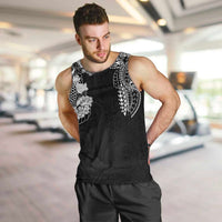 Japanese Irezumi and Hawaiian Polynesian Art Tattoo Men Tank Top Black Color - Polynesian Pride