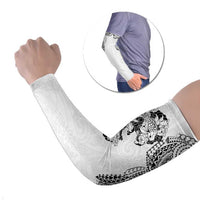 Japanese Irezumi and Hawaiian Polynesian Art Tattoo Arm Sleeves White Color - Polynesian Pride