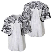 Japanese Irezumi and Hawaiian Polynesian Art Tattoo Baseball Jersey White Color - Polynesian Pride