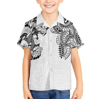 Japanese Irezumi and Hawaiian Polynesian Art Tattoo Hawaiian Shirt White Color LT03 - Polynesian Pride