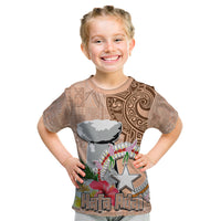 Northern Mariana Islands Hafa Adai Latte Stone Kid T Shirt Peach Fuzz Color LT03 Peach Fuzz Color - Polynesian Pride