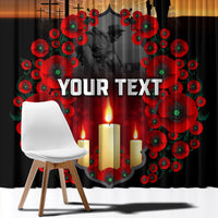 Custom New Zealand and Australia ANZAC Day Window Curtain Gallipoli and Canlelight Lest We Forget LT03 - Polynesian Pride
