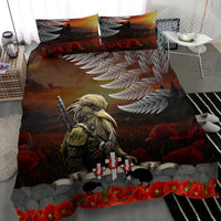 New Zealand ANZAC Day Bedding Set The Ode of Remembrance and Silver Fern