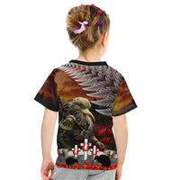 New Zealand ANZAC Day Kid T Shirt The Ode of Remembrance and Silver Fern LT03 - Polynesian Pride
