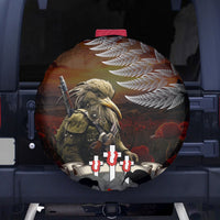 New Zealand ANZAC Day Spare Tire Cover The Ode of Remembrance and Silver Fern