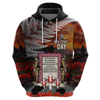 New Zealand ANZAC Day Zip Hoodie The Ode of Remembrance and Silver Fern LT03 - Polynesian Pride