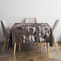 Hawaiian Lei Day Plumeria Humpback Whales Tablecloth Polynesian Art Vibrant Starry Nebula Grayscale Style