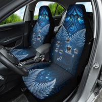 New Zealand Matariki Car Seat Cover Maori Pattern and Kiwi Bird Haka Dance Sky Night LT03 - Polynesian Pride