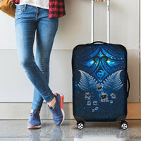 New Zealand Matariki Luggage Cover Maori Pattern and Kiwi Bird Haka Dance Sky Night LT03 - Polynesian Pride