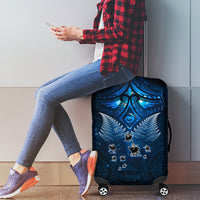 New Zealand Matariki Luggage Cover Maori Pattern and Kiwi Bird Haka Dance Sky Night LT03 - Polynesian Pride