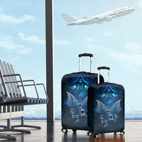 New Zealand Matariki Luggage Cover Maori Pattern and Kiwi Bird Haka Dance Sky Night LT03 - Polynesian Pride