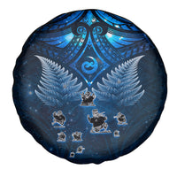 New Zealand Matariki Spare Tire Cover Maori Pattern and Kiwi Bird Haka Dance Sky Night LT03 - Polynesian Pride