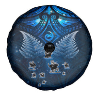New Zealand Matariki Spare Tire Cover Maori Pattern and Kiwi Bird Haka Dance Sky Night LT03 - Polynesian Pride