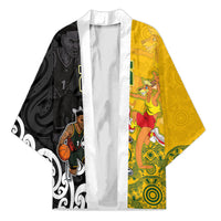 Aotearoa New Zealand And Australia Basketball Custom Kimono Maori Tribal Tattoo And Aboriginal Dot Art Heritage