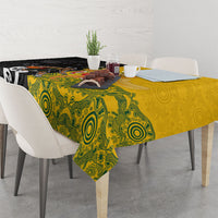 Aotearoa New Zealand And Australia Basketball Custom Tablecloth Maori Tribal Tattoo And Aboriginal Dot Art Heritage LT03 - Polynesian Pride