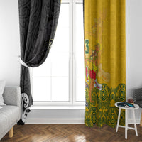 Aotearoa New Zealand And Australia Basketball Custom Window Curtain Maori Tribal Tattoo And Aboriginal Dot Art Heritage