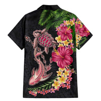 Hawaiian Tropical Plants Turtle and Shark Family Matching Mermaid Dress and Hawaiian Shirt Polynesian Art Tattoo