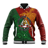 Papua New Guinea East Sepik Province Baseball Jacket Tribal Crocodile Birds of Paradise Melanesian Tattoo