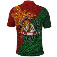 Papua New Guinea East Sepik Province Polo Shirt Tribal Crocodile Birds of Paradise Melanesian Tattoo