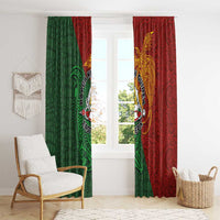Papua New Guinea East Sepik Province Window Curtain Tribal Crocodile Birds of Paradise Melanesian Tattoo
