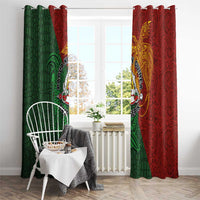 Papua New Guinea East Sepik Province Window Curtain Tribal Crocodile Birds of Paradise Melanesian Tattoo