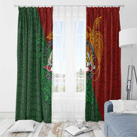 Papua New Guinea East Sepik Province Window Curtain Tribal Crocodile Birds of Paradise Melanesian Tattoo