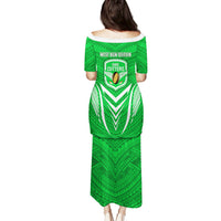 Kimbe Cutters Rugby Puletasi Papua New Guinea Polynesian Tattoo Green Version LT03 - Polynesian Pride