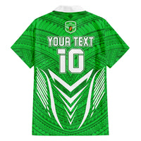 Custom Kimbe Cutters Rugby Family Matching Summer Maxi Dress and Hawaiian Shirt Papua New Guinea Polynesian Tattoo Green Version LT03 - Polynesian Pride