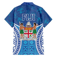 Fiji Day Family Matching Tank Maxi Dress and Hawaiian Shirt Fijian Masi Tribal Hibiscus Tattoo and Tapa Pattern