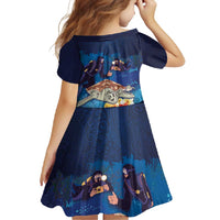 Polynesian Scuba Diving Family Matching Summer Maxi Dress and Hawaiian Shirt Honu with Hibiscus and Plumeria Flower and Tapa Tribal Pattern LT03 - Polynesian Pride