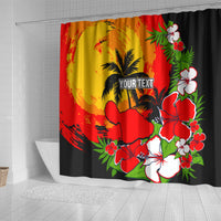 Custom Hawaii Maui Island Shower Curtain Maui Map With Tropical Forest Sunset Vibe LT03 - Polynesian Pride