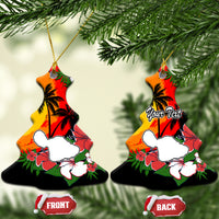 Custom Hawaii Maui Island Ceramic Ornament Maui Map With Tropical Forest Vintage Style LT03 - Polynesian Pride