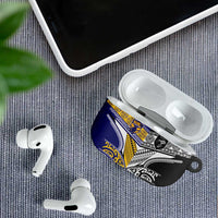 Rugby Niue and Aotearoa AirPods Case Hiapo with Maori Moko Tribal Heritage Tattoos LT03 - Polynesian Pride