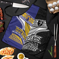 Rugby Niue and Aotearoa Apron Hiapo with Maori Moko Tribal Heritage Tattoos - Polynesian Pride