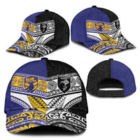 Niue and Aotearoa Rugby Classic Cap Hiapo with Maori Moko Tribal Heritage Tattoos LT03 - Polynesian Pride