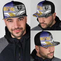 Niue and Aotearoa Rugby Mesh Trucker Cap Hiapo with Maori Moko Tribal Heritage Tattoos LT03 - Polynesian Pride