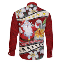 Tahiti Christmas Family Matching Off Shoulder Maxi Dress and Hawaiian Shirt Tiare Flowers and Pomarea Nigra with Polynesian Pattern LT03 - Polynesian Pride