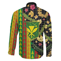 Hawaiian Tropical Plants Lei Family Matching Mermaid Dress and Hawaiian Shirt Kanaka Maoli Tribal with Palaka Motifs - Polynesian Pride
