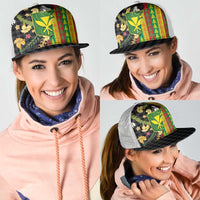 Hawaiian Tropical Plants Lei Mesh Trucker Cap Kanaka Maoli Tribal with Palaka Motifs LT03 - Polynesian Pride