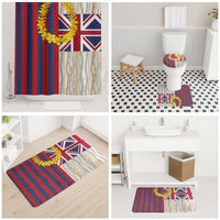 Hawaiian Tropical Plants Lei Bathroom Set National Flag Style - Polynesian Pride