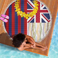 Hawaiian Tropical Plants Lei Beach Blanket National Flag Style - Polynesian Pride