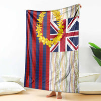 Hawaiian Tropical Plants Lei Blanket National Flag Style - Polynesian Pride