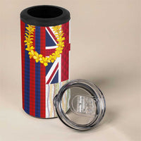 Hawaiian Tropical Plants Lei 4 in 1 Can Cooler Tumbler National Flag Style - Polynesian Pride